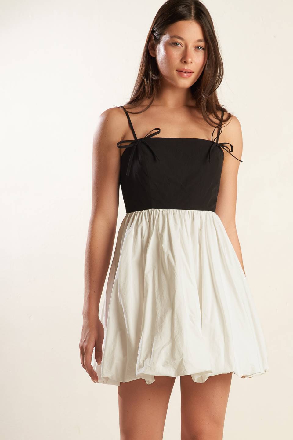 PATIO SUNSETS WOVEN COMBINATION MINI DRESS