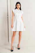 CONFIDENTLY YOURS WHITE MINI DRESS