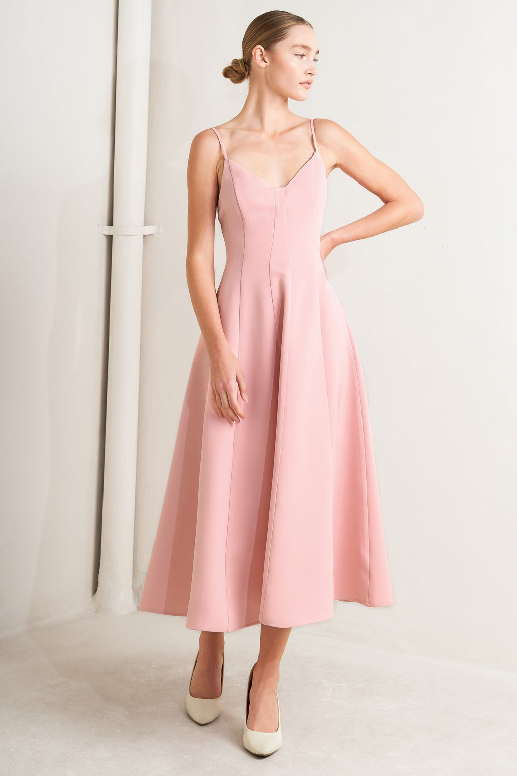 PURE INTENTION WOVEN MIDI DRESS