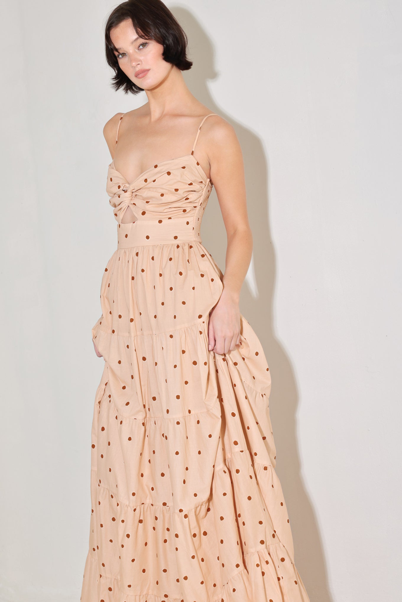 DOTTED DREAM WOVEN MAXI DRESS