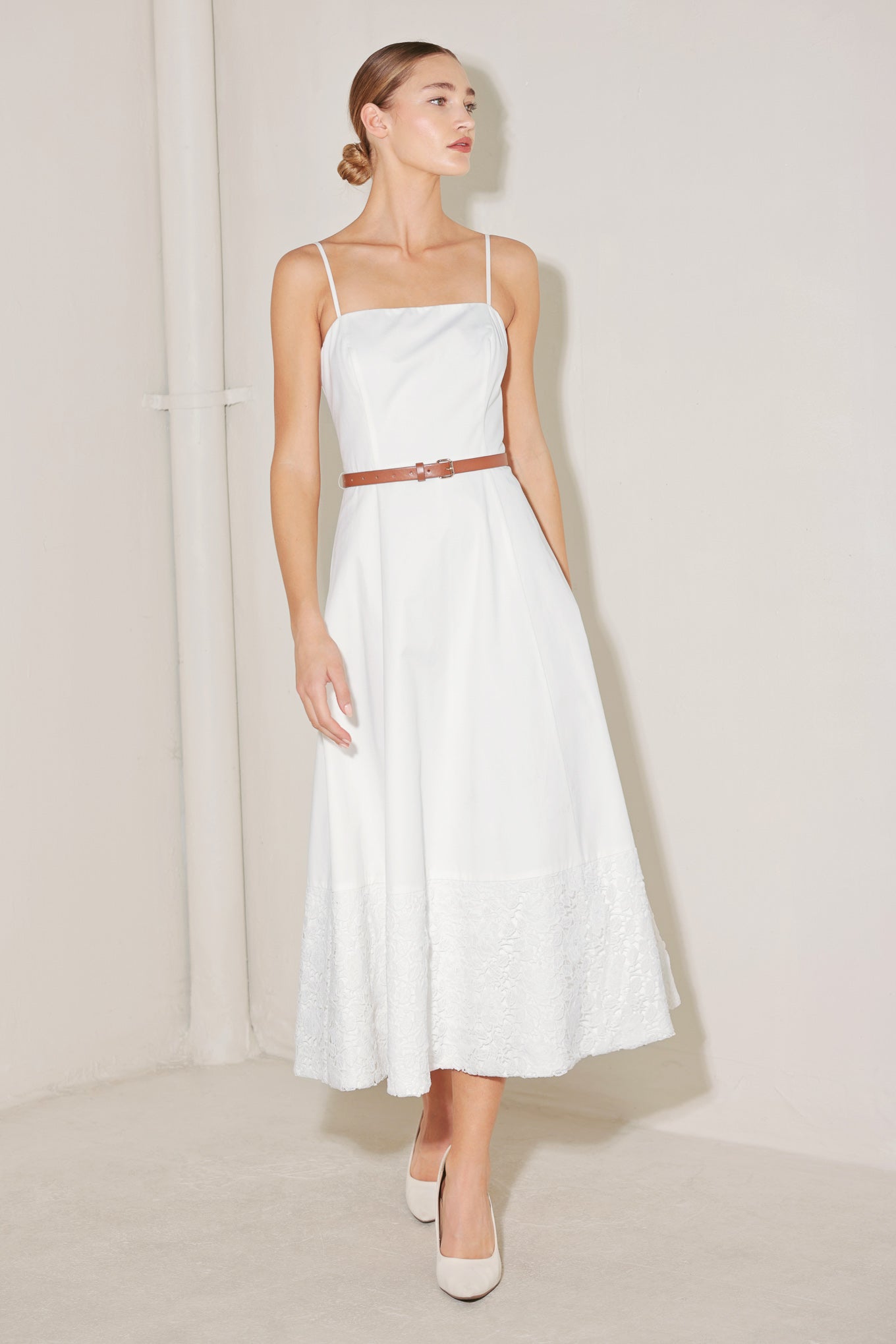 DELICATE ICON WOVEN MIDI DRESS