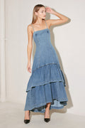 RUNWAY REBEL DENIM MIDI DRESS