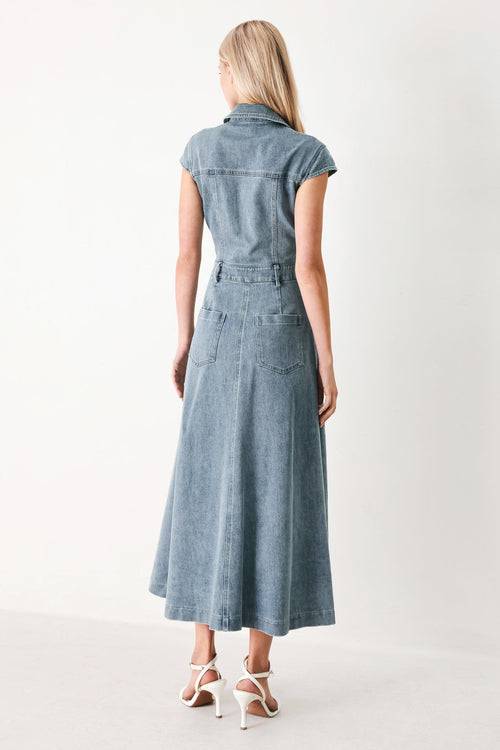 CLASSIC DENIM MIDI DRESS