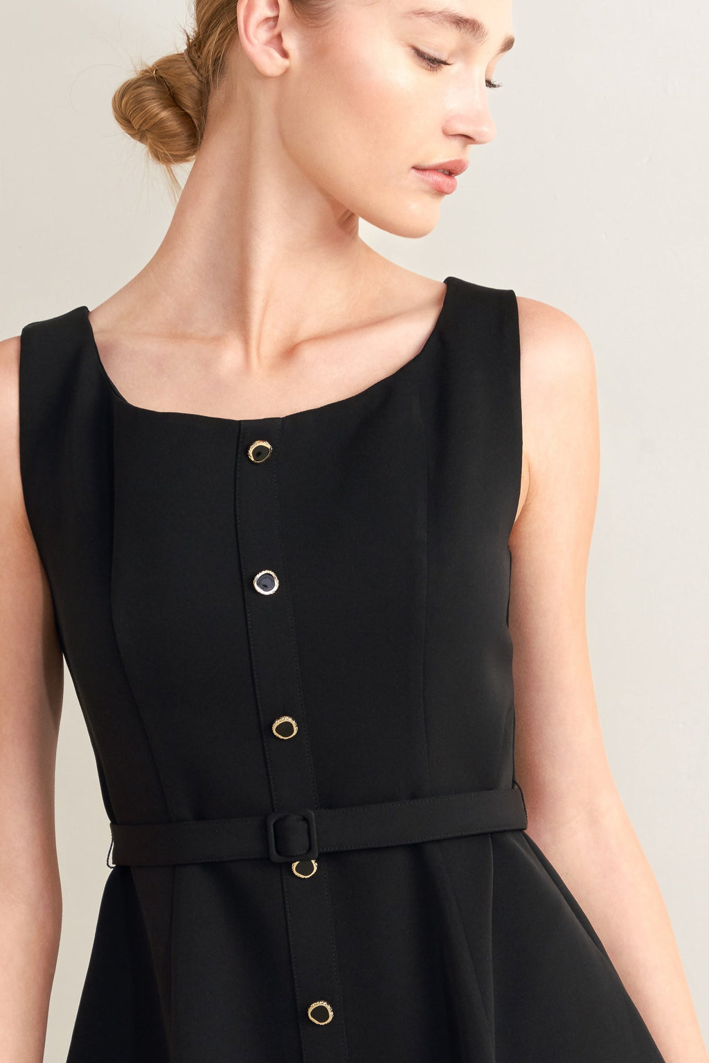 PARIS AFTER DARK WOVEN MIDI DRESS