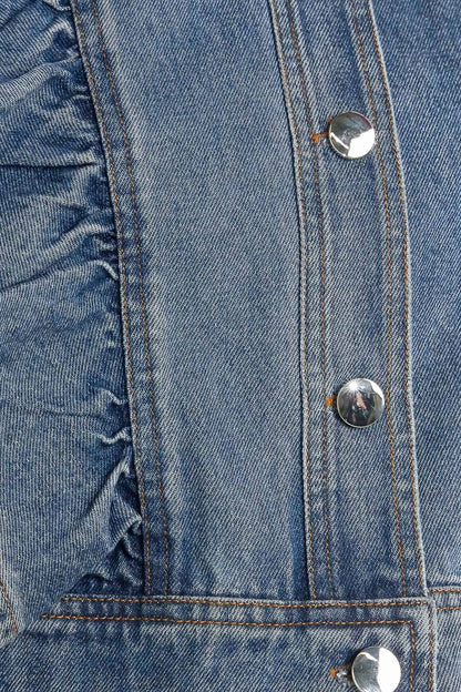 FRENCH FEMME DENIM CROP JACKET