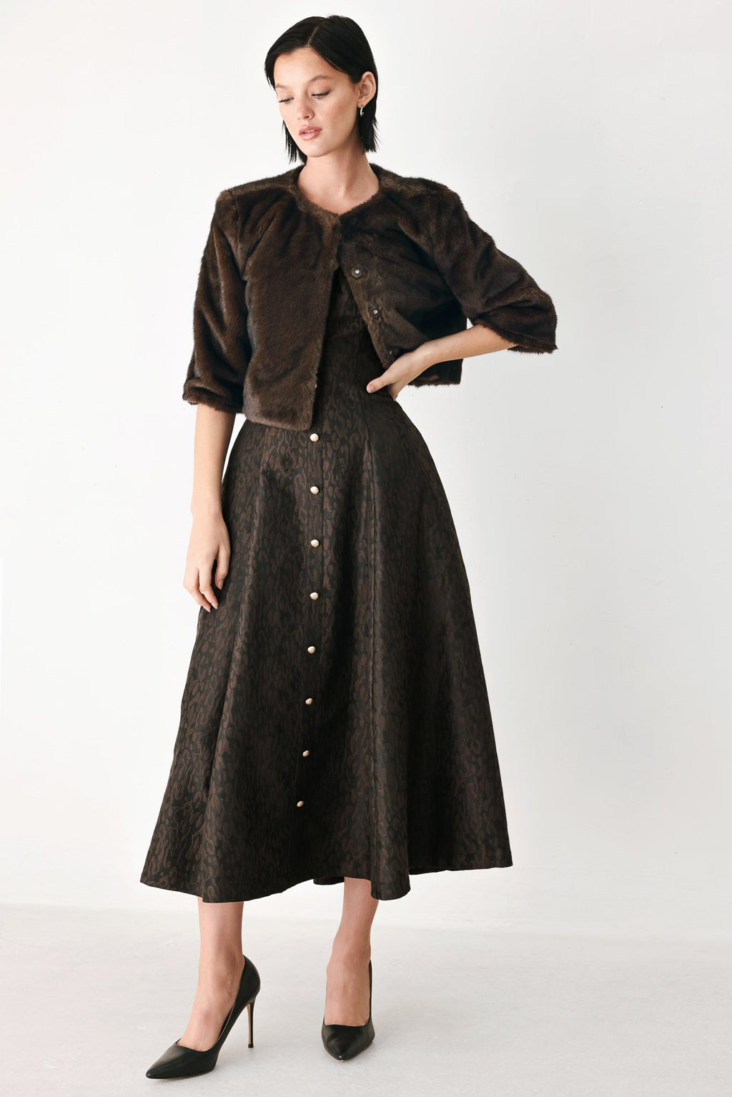 COCOON CHARM BROWN JACKET