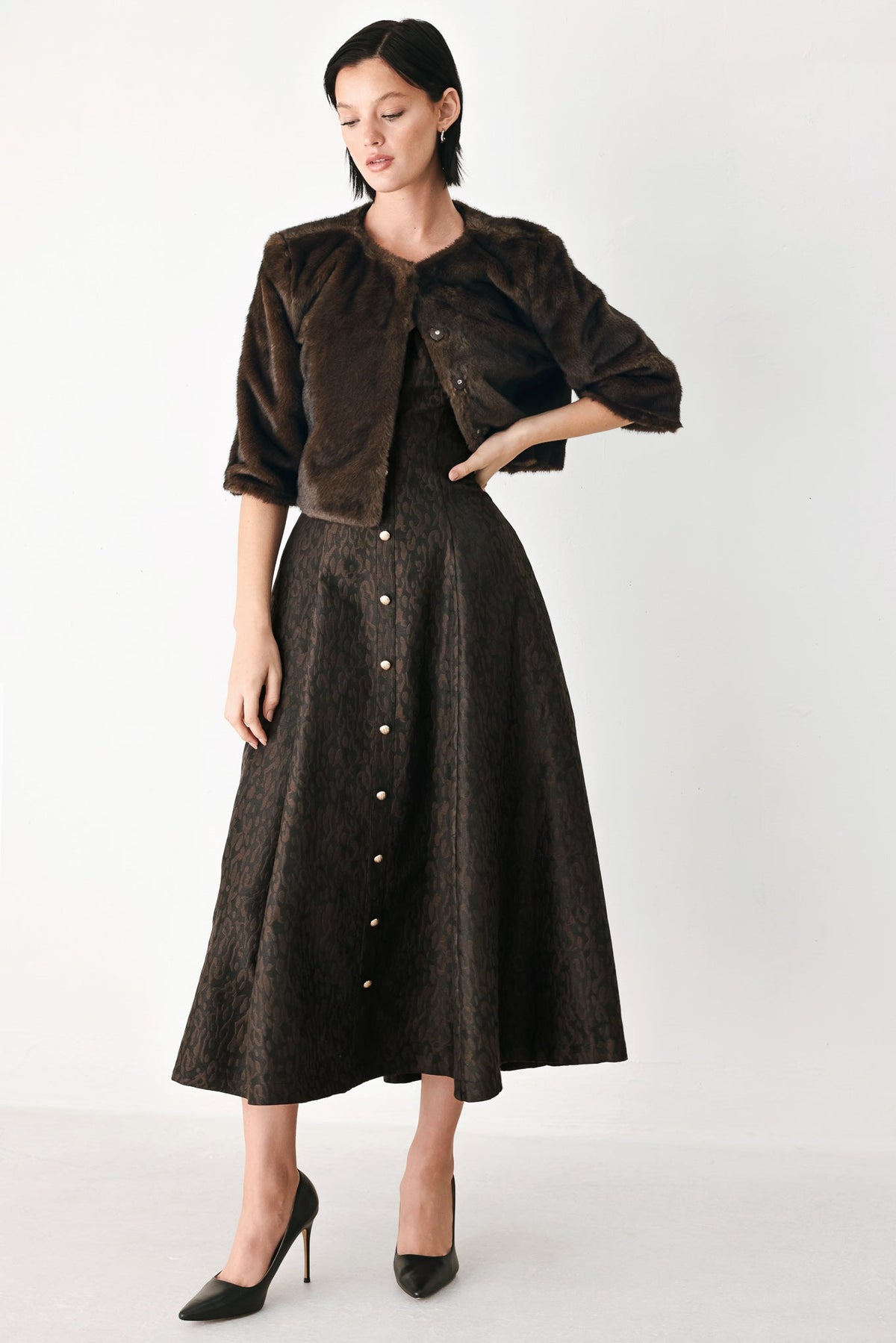 COCOON CHARM BROWN JACKET