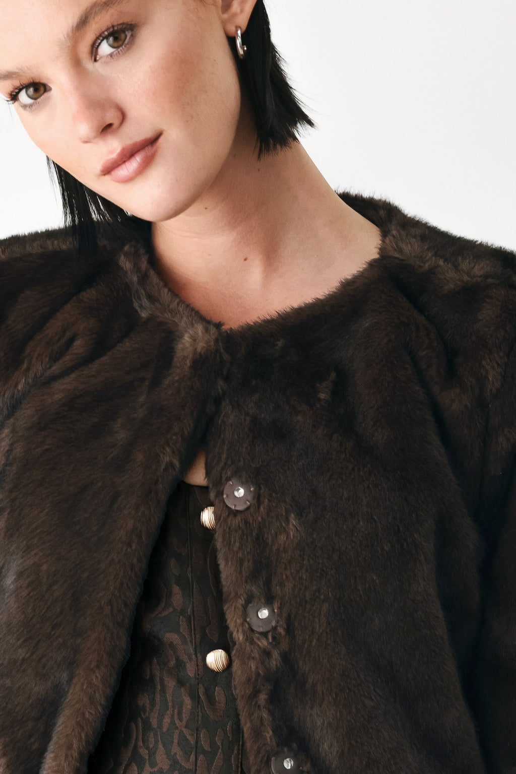 COCOON CHARM BROWN JACKET