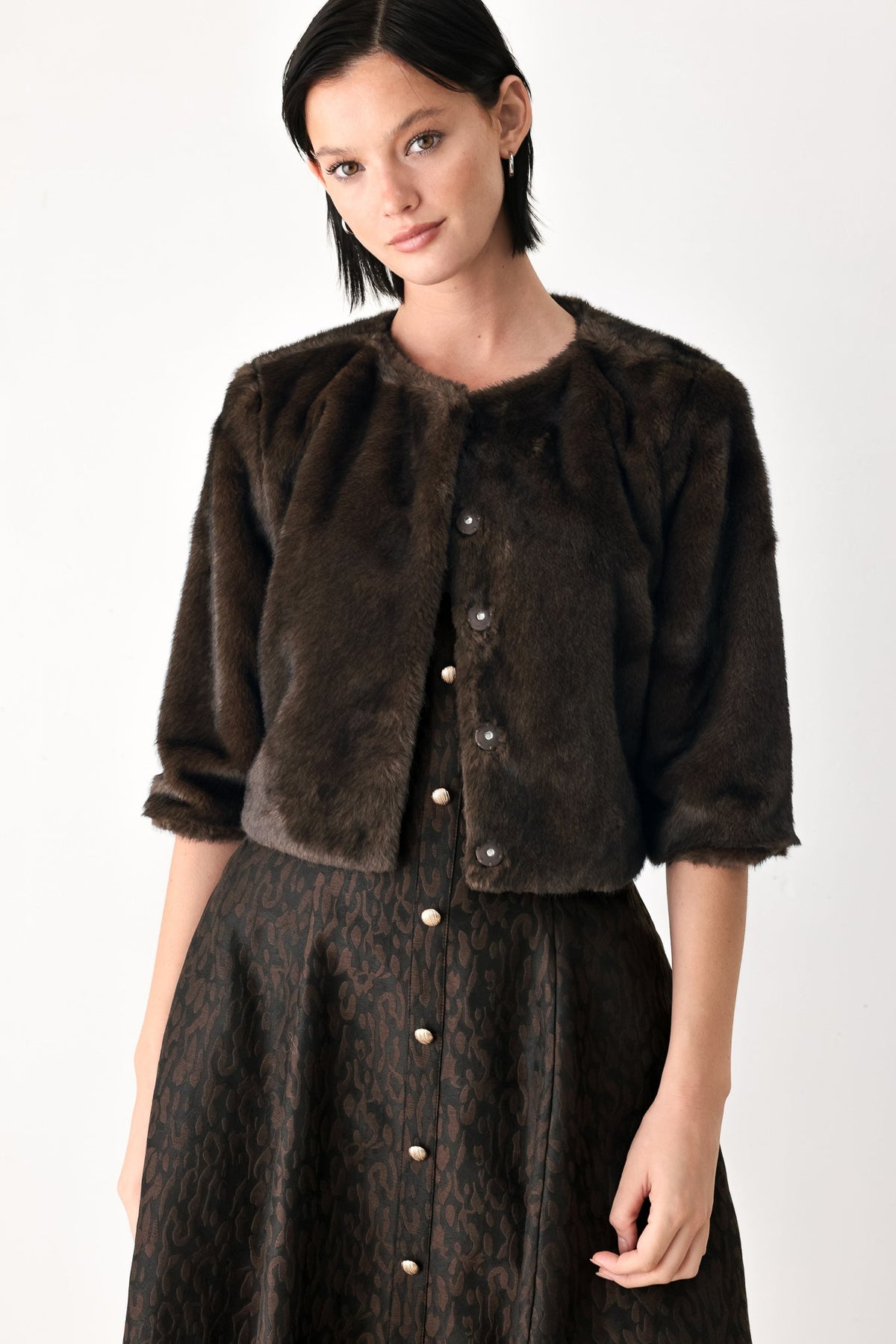 COCOON CHARM BROWN JACKET