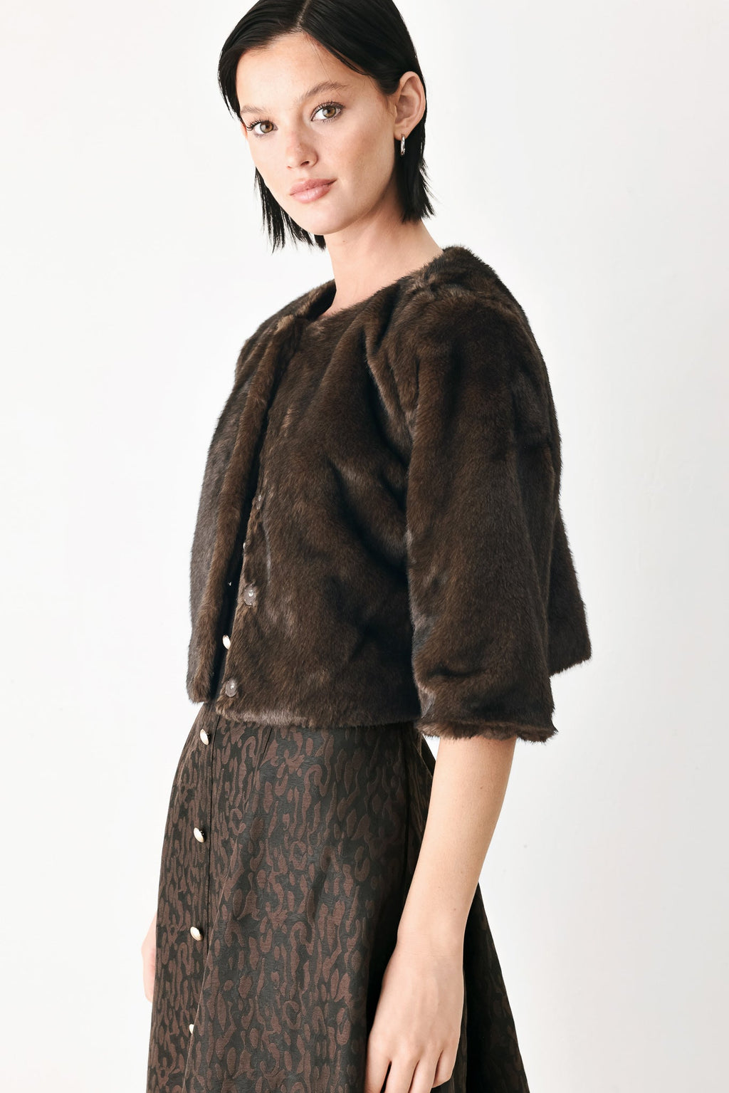 COCOON CHARM BROWN JACKET