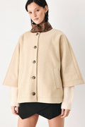 CITY IN MOTION BUCKLED CAPELET JACKET