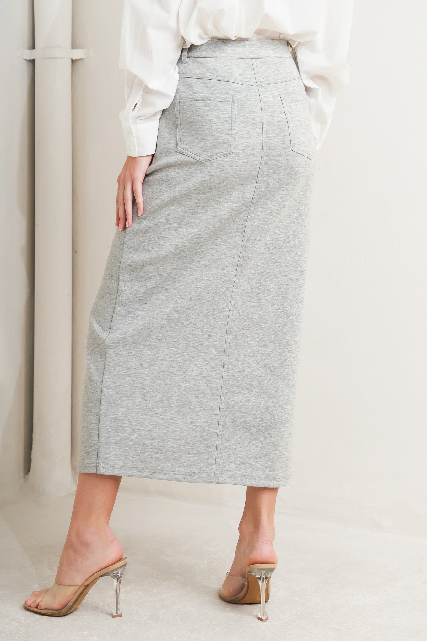 LOVELY BY NATURE KNIT MIDI SKIRT
