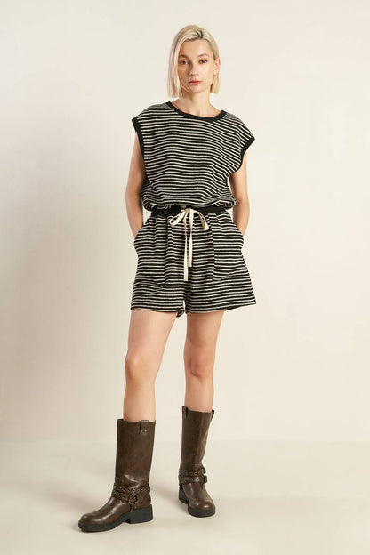 SUNSET COVE STRIP ROMPER