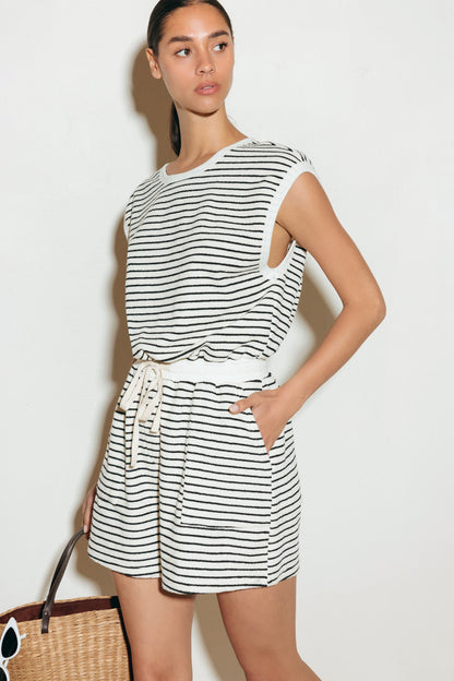 SUNSET COVE STRIP ROMPER