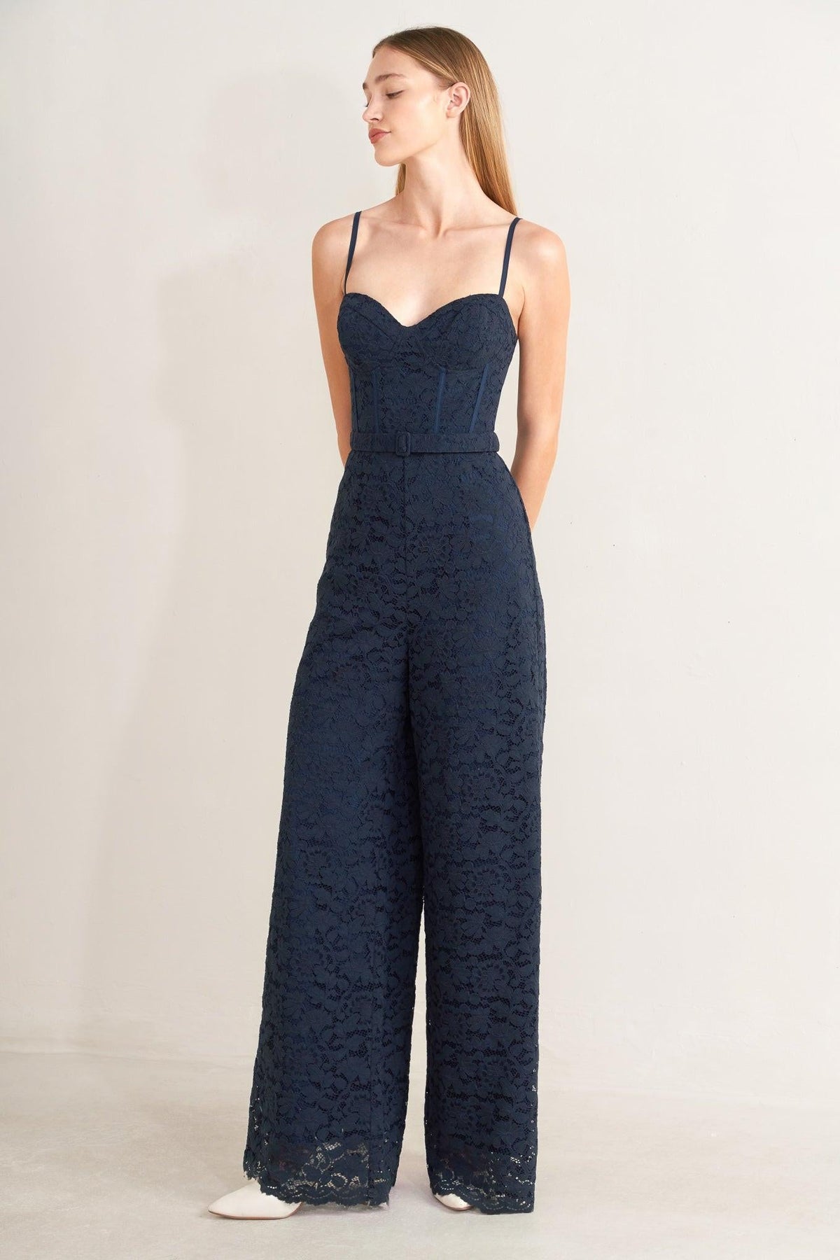 EVENING MUSE LACE JUMPSUIT