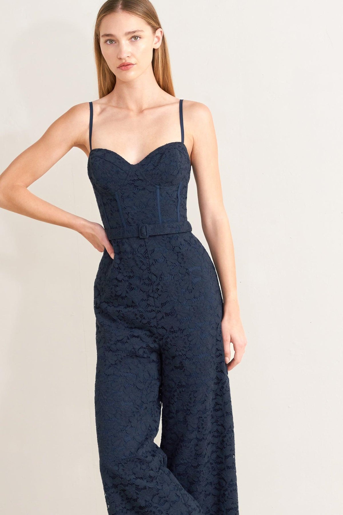 EVENING MUSE LACE JUMPSUIT