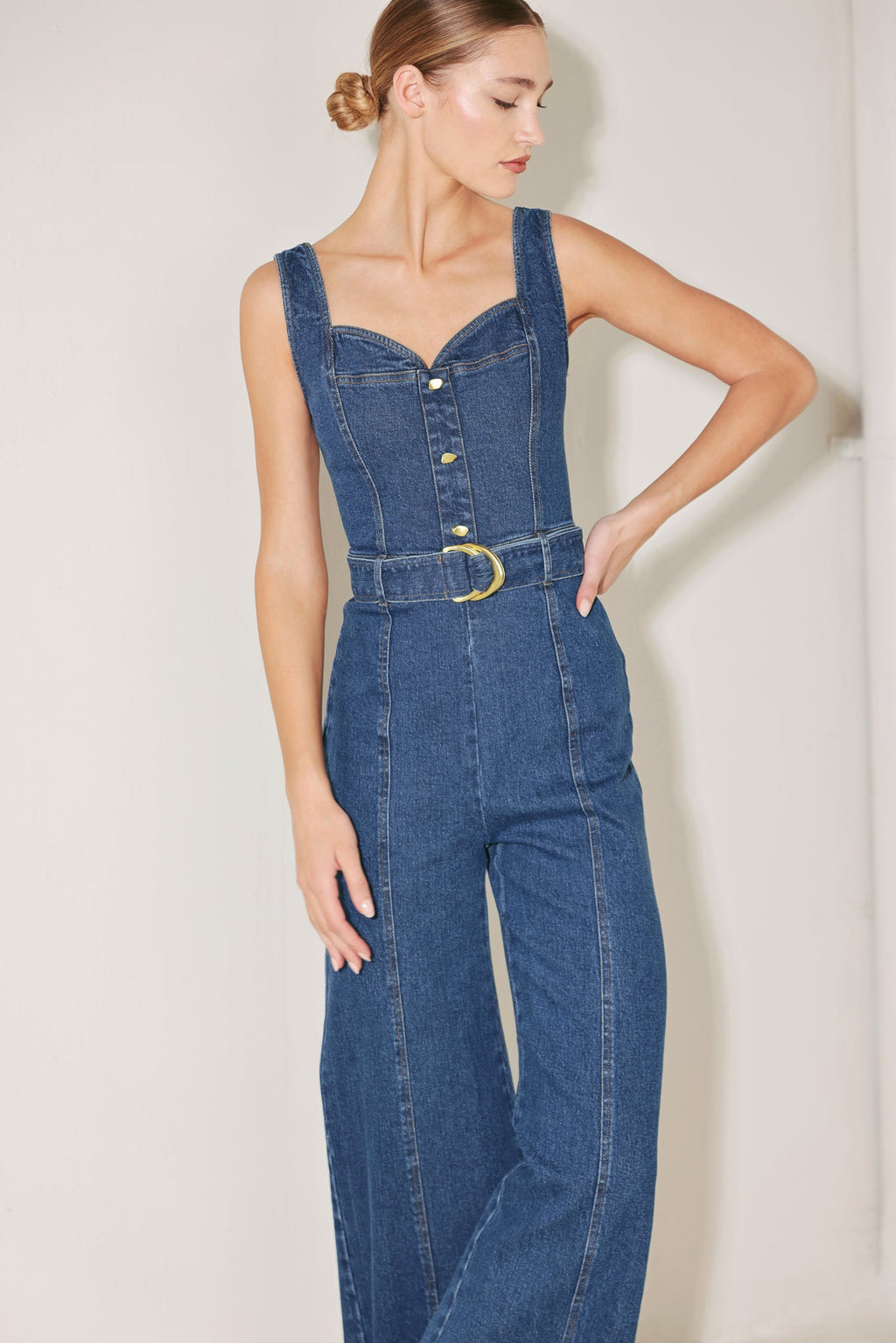 WESTSIDE GLAM DENIM JUMPSUIT