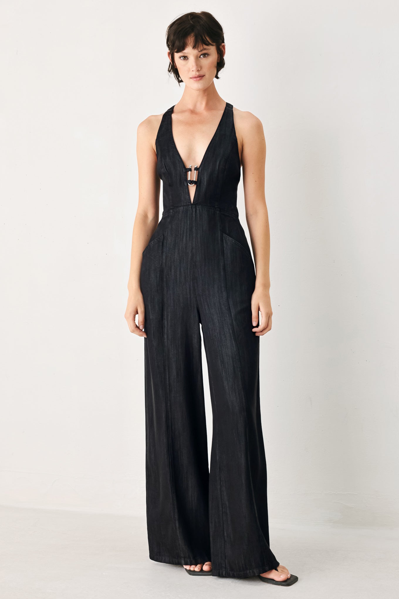 NOIR COAST WOVEN JUMPSUIT