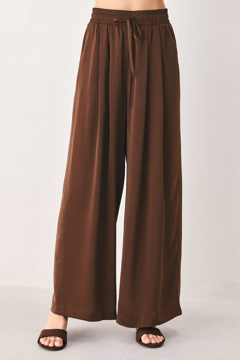 CANYON BROWN ELASTIC WAIST PANTS