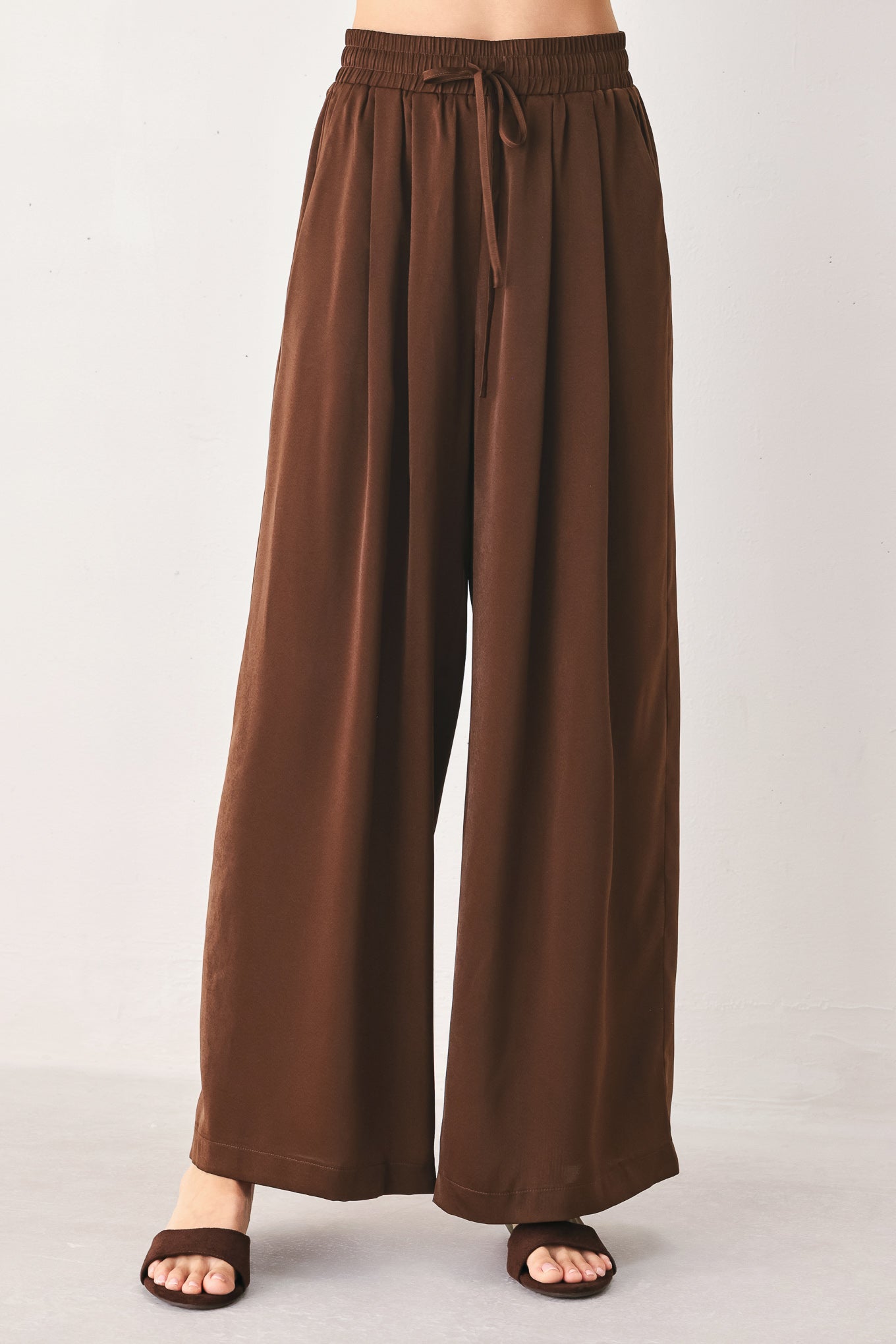 CANYON BROWN ELASTIC WAIST PANTS