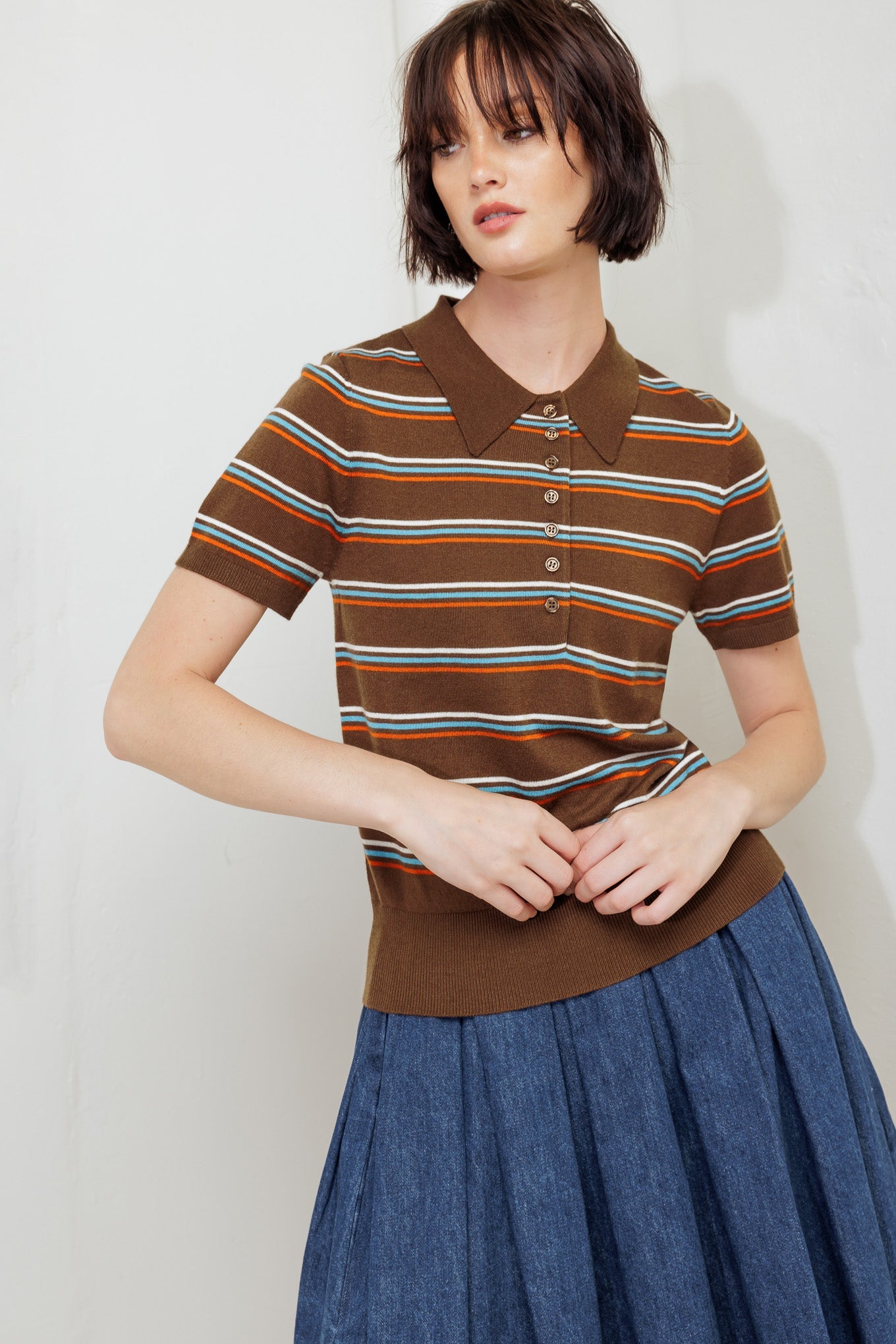 PRETTY IN PARADISE POLO TOP