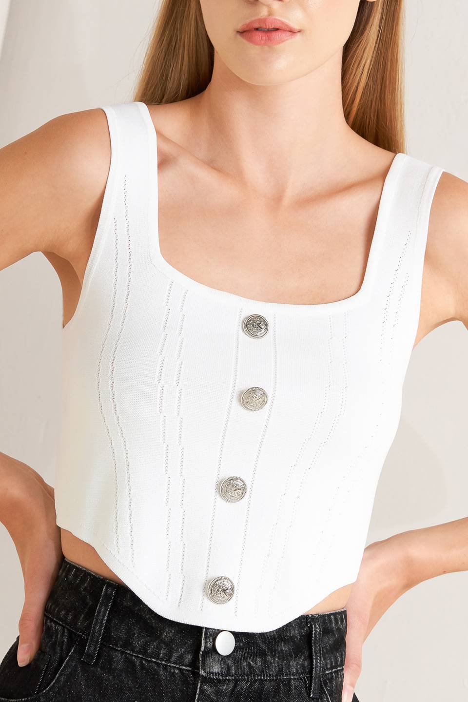 LUXE BUTTON TOP