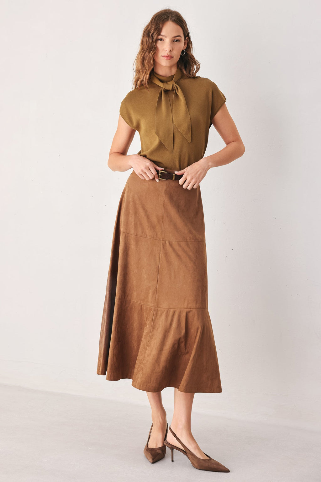 AMBER SOFT KNIT SCARF TOP