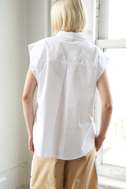 MUCH TO CELEBRATE POPLIN TOP