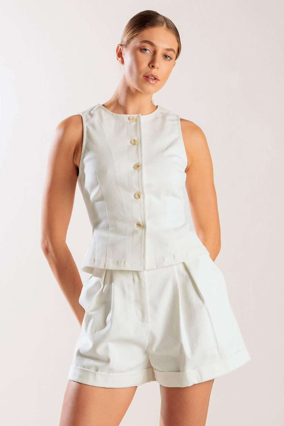 LOVE LETTERS WHITE VEST