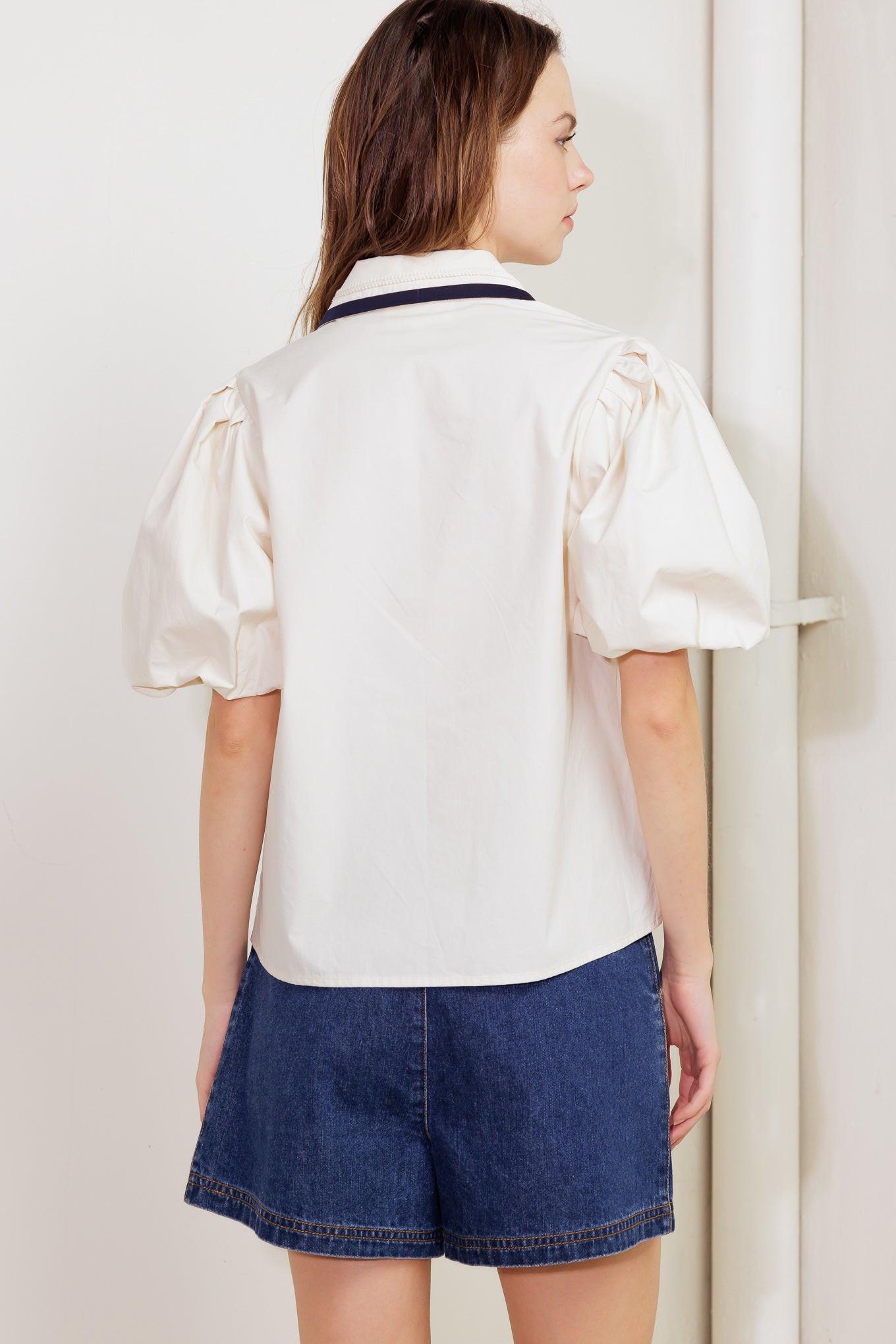 LETTERS TO SUMMER WOVEN TOP