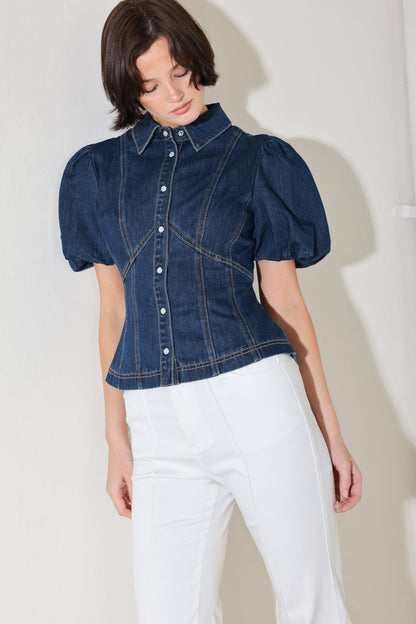 COOL FEMME DENIM TOP