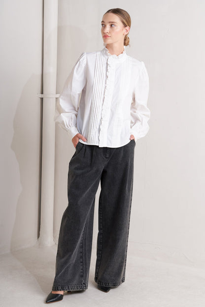 MILK CLOUD WOVEN TOP