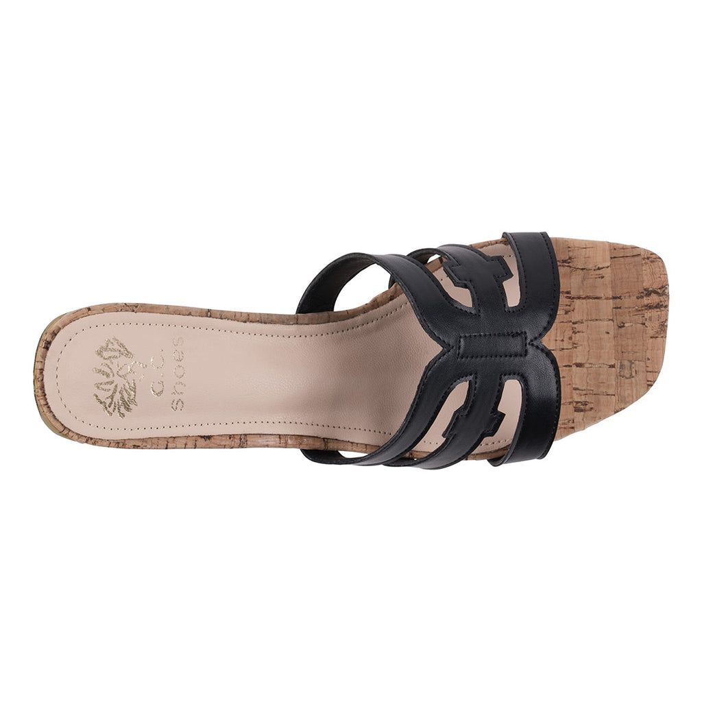 Black Cutout Heeled Sandals