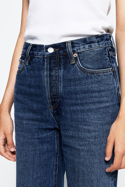 Manhattan High Rise Straight Ankle Jeans HJ160