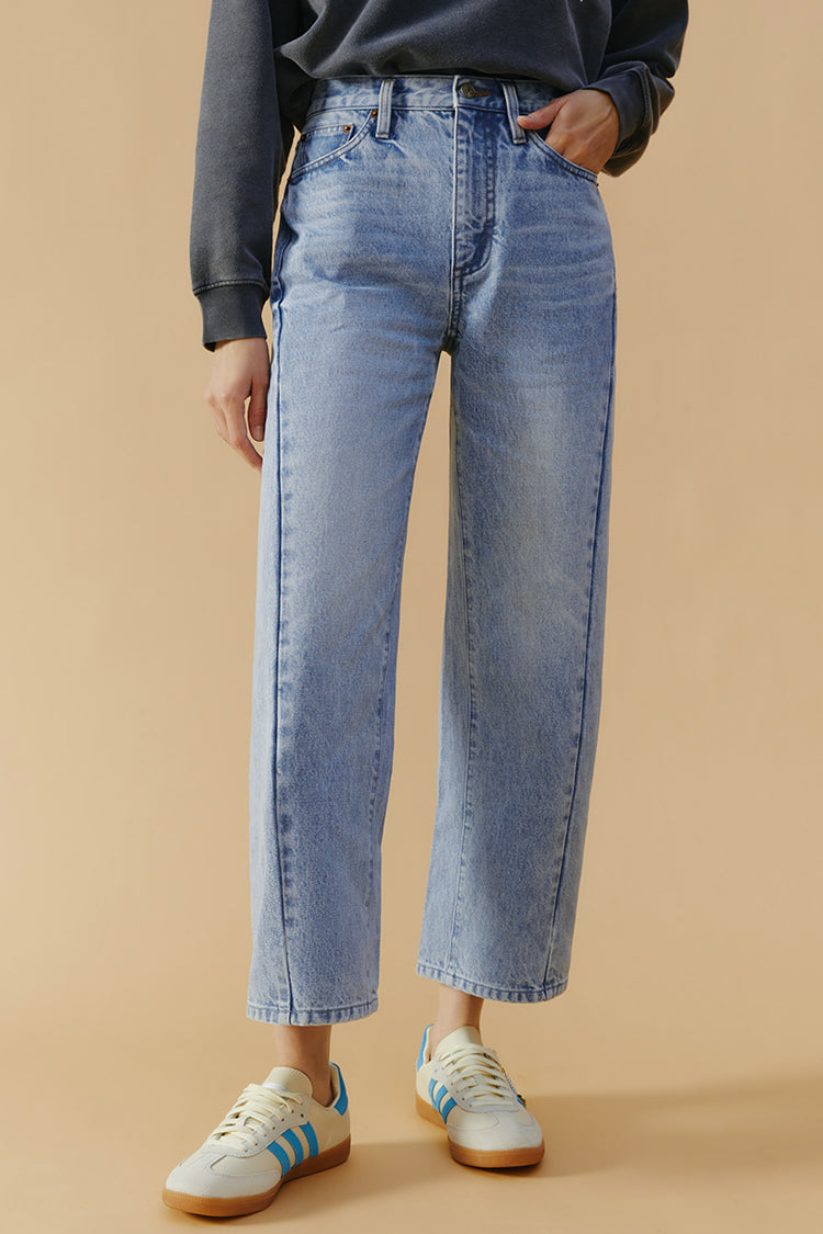 HIGH-LINE CURVE ANKLE JEANS