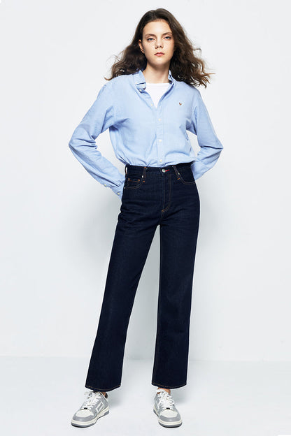 Manhattan High Rise Straight Ankle Jeans HJ160