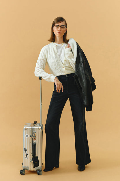 Angeles High Rise Baggy Jeans Dark HJ103