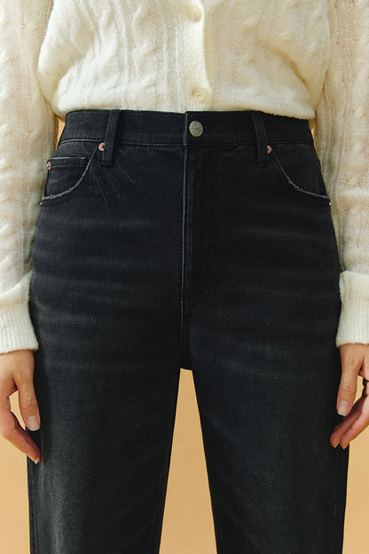 Angeles High Rise Baggy Jeans Dark HJ103