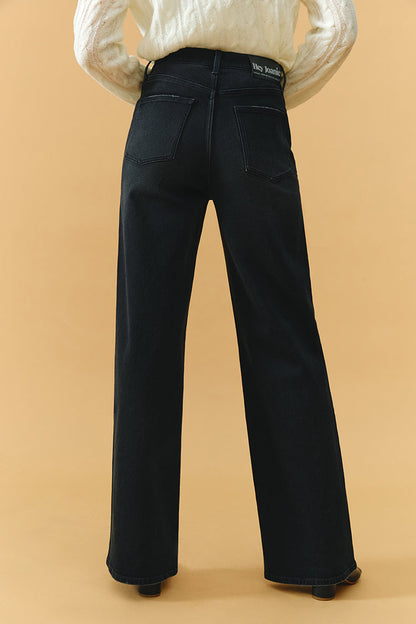 Angeles High Rise Baggy Jeans Dark HJ103