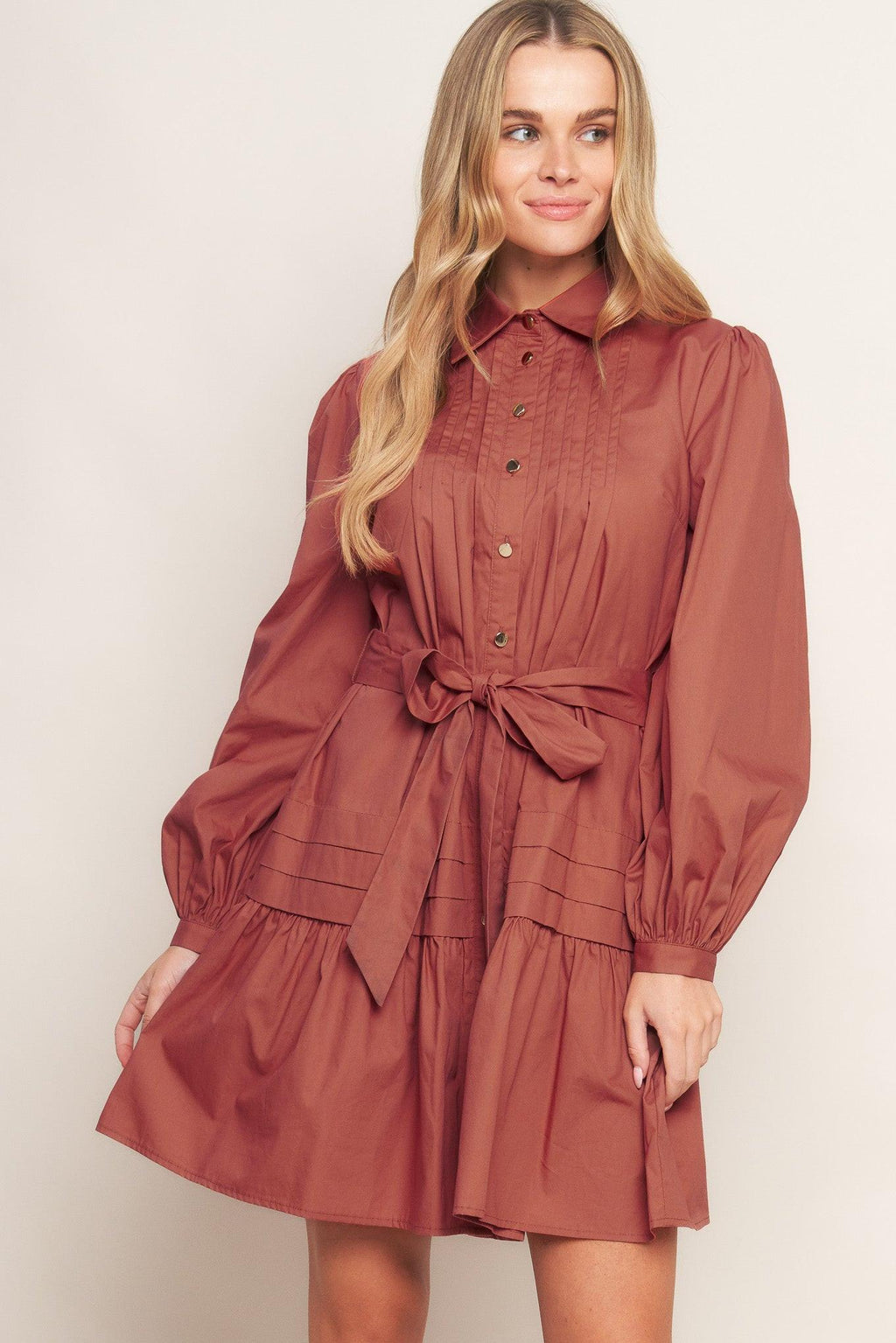 AESTHETIC POSE WOVEN MINI DRESS