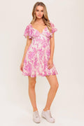 OCEAN WHISPER SKY WOVEN MINI DRESS