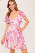 OCEAN WHISPER SKY WOVEN MINI DRESS