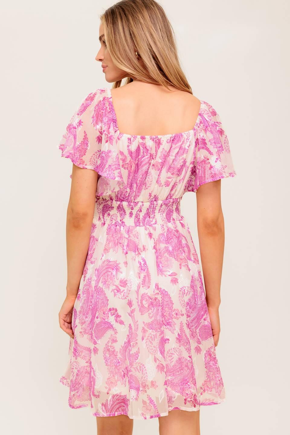 OCEAN WHISPER SKY WOVEN MINI DRESS
