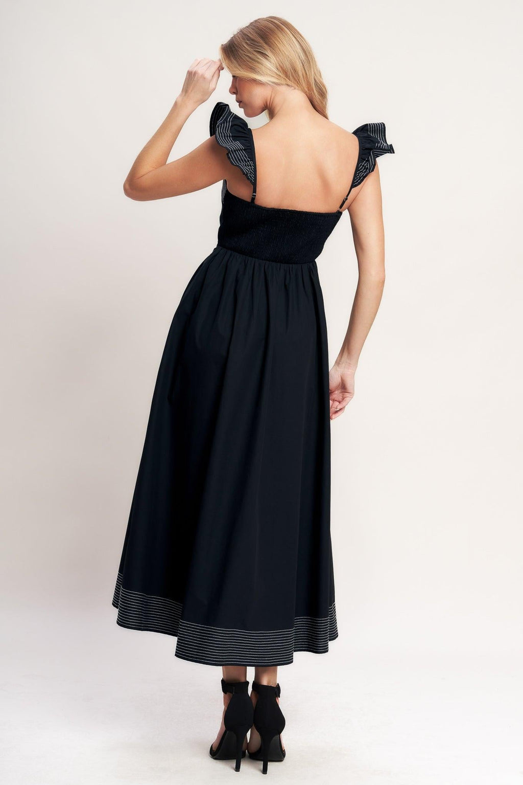 BEAUTIFULLY UNEXPECTED WOVEN MIDI DRESS