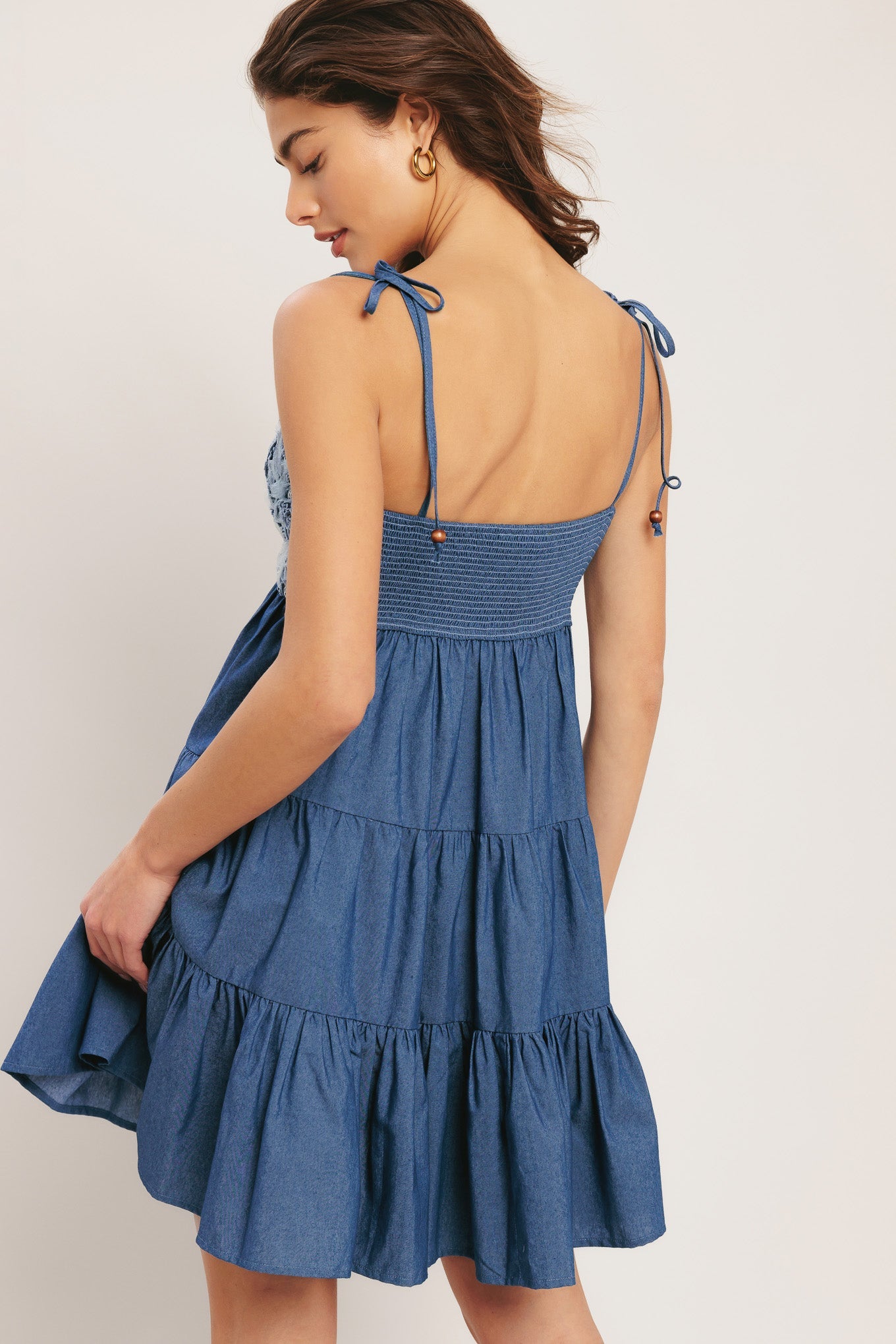 BLUEBELL BABYDOLL WOVEN MINI DRESS