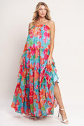 TROPICAL DAYDREAM WOVEN MAXI DRESS