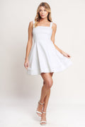 FIRST DATE FEELS WOVEN TWILL MINI DRESS