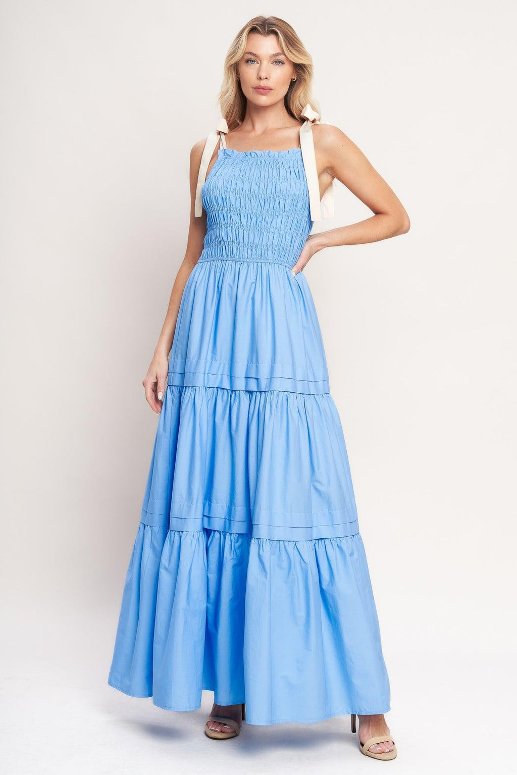 SWEET SERENITY TIERED MAXI DRESS