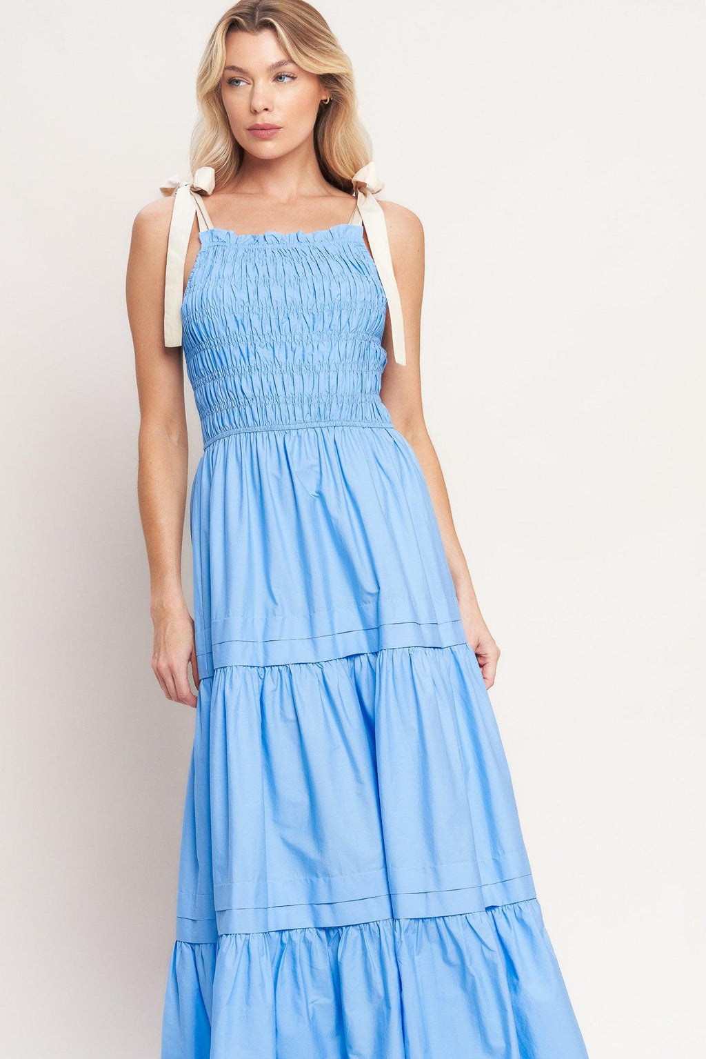 SWEET SERENITY TIERED MAXI DRESS