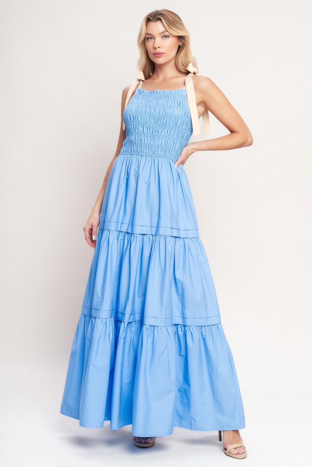 SWEET SERENITY TIERED MAXI DRESS